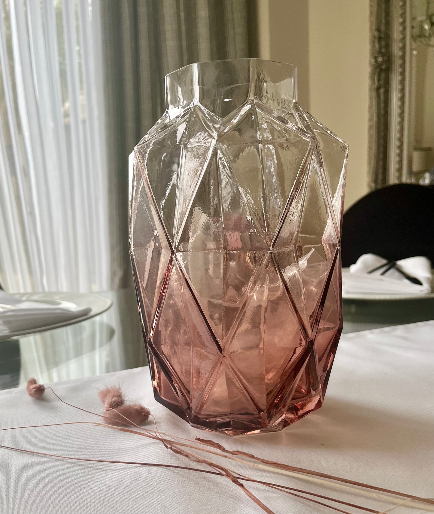 Rose Ombré Small Glass Vase